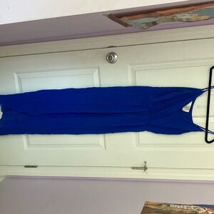 Rory beca long blue v neck dress